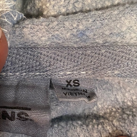 Vans Blue Tie Dyed Cropped Hoodie Sweatshirt with Cupid - Picture 4 of 7